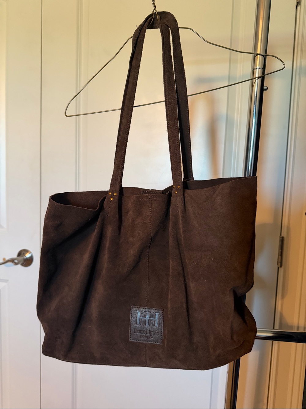 Haute Hippie Chocolate Brown Suede Tote